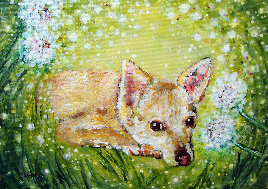 Little Dog Named Fern Painting by Ashleigh Dyan Bayer