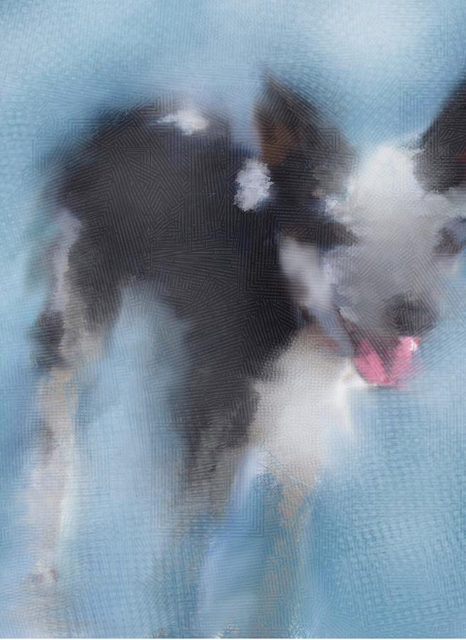 Little doggie boy Painting by Suzy Norris