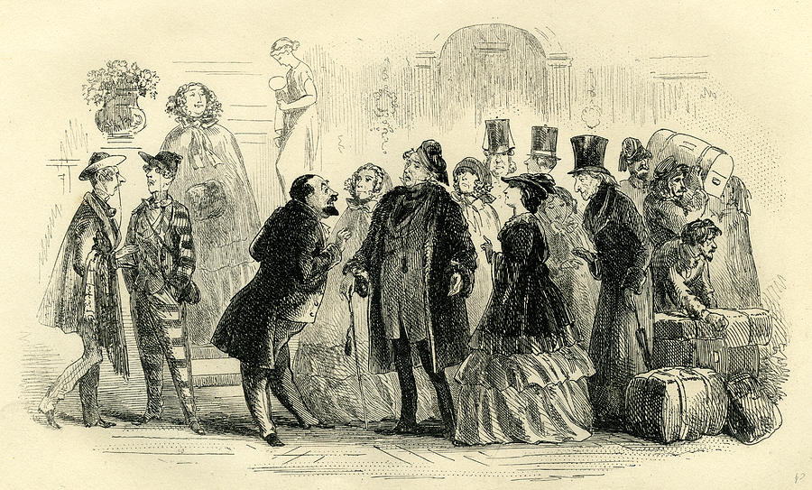 Little Dorrit The Family Dignity Is Affronted Drawing by English School ...