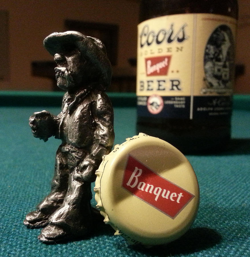 Little Drunk Cowboy Sculpture by Tim  Joyner