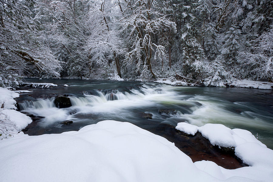 Little Fall Creek Winter Photograph by Andrew Kumler