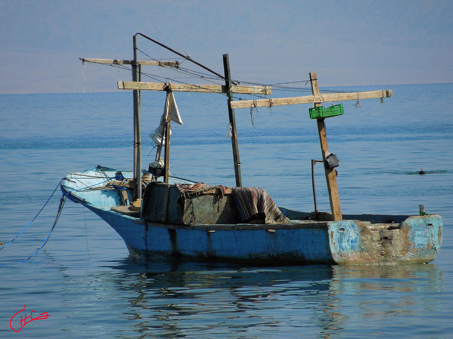 Little Fishingboat Nuweiba Beach Sinai Egypt Photograph by Colette V Hera Guggenheim