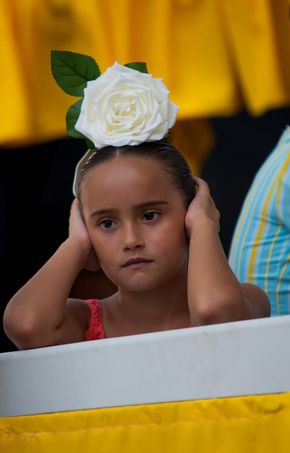Little Frida Kahlo ? Romeria Celebration in Torremolinos. Spain Photograph by Jenny Rainbow