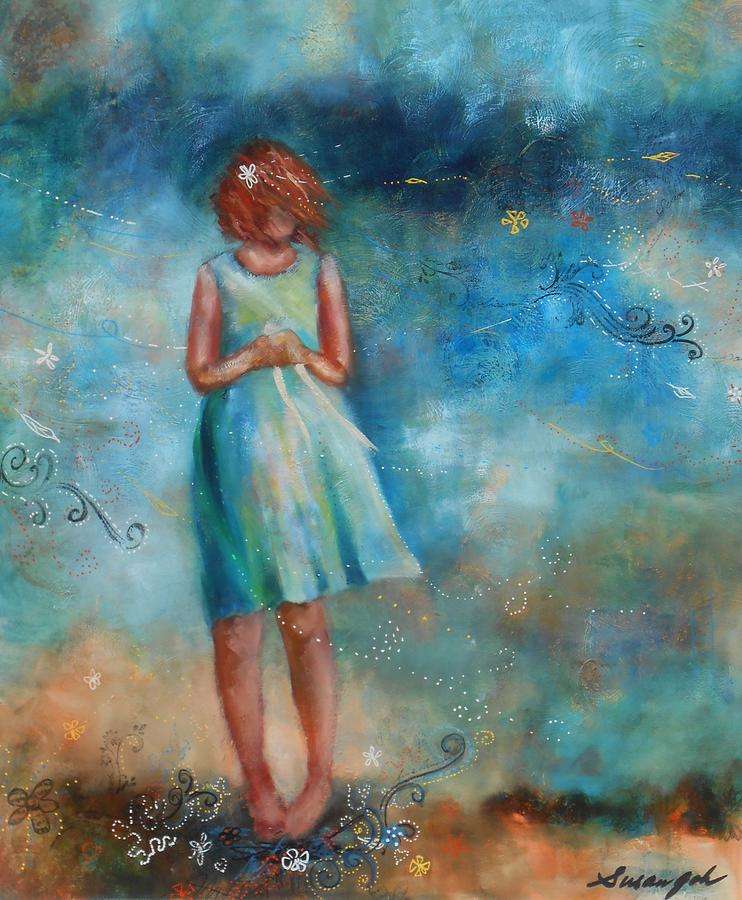 Little girl 3 Painting by Susan Goh