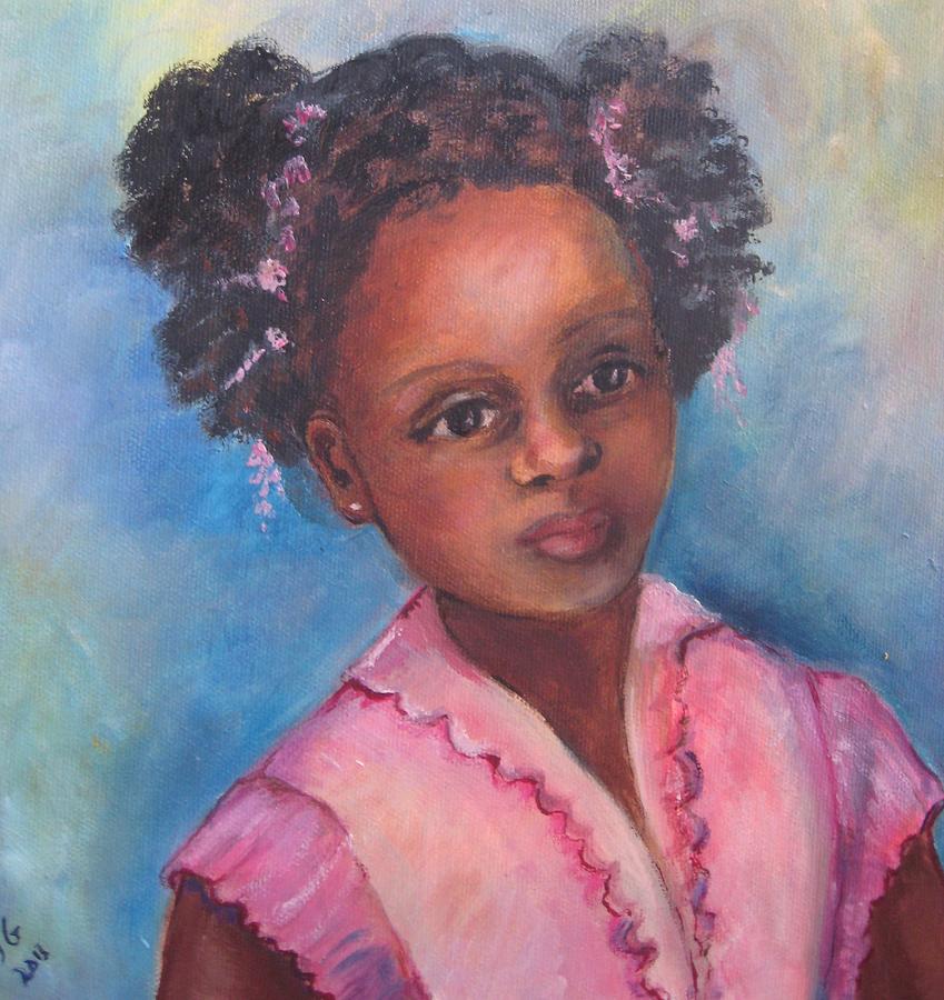 Little Girl Painting by Betty Glanville - Fine Art America