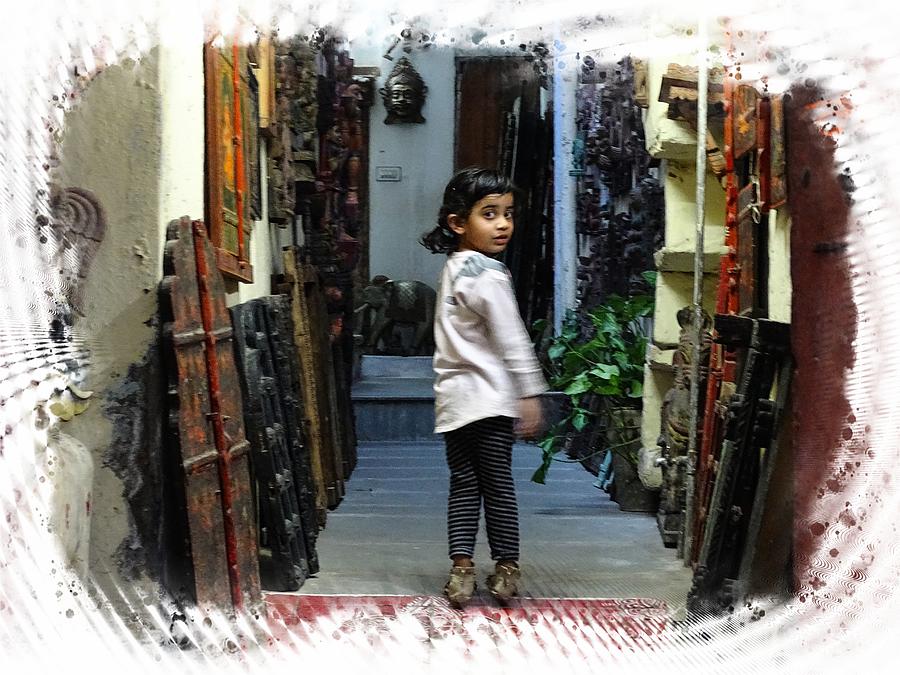 Little Girl Shopping India Rajasthan Udaipur Photograph by Sue Jacobi