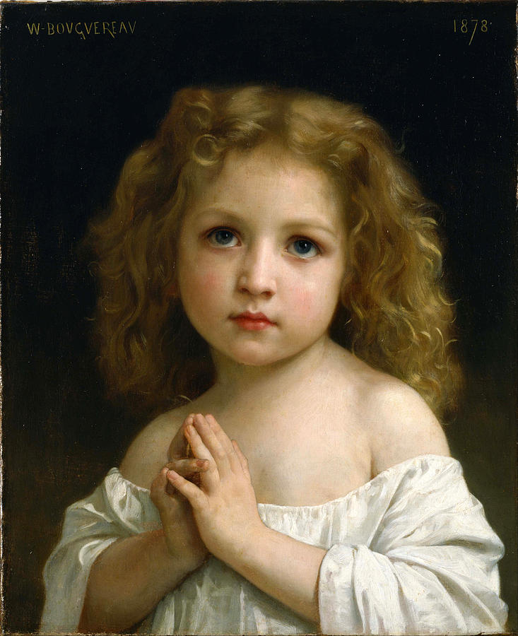 Little Girl Painting by William-Adolphe Bouguereau