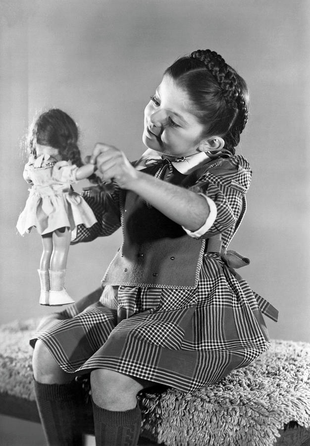 Little Girl With Doll Photograph by Underwood Archives