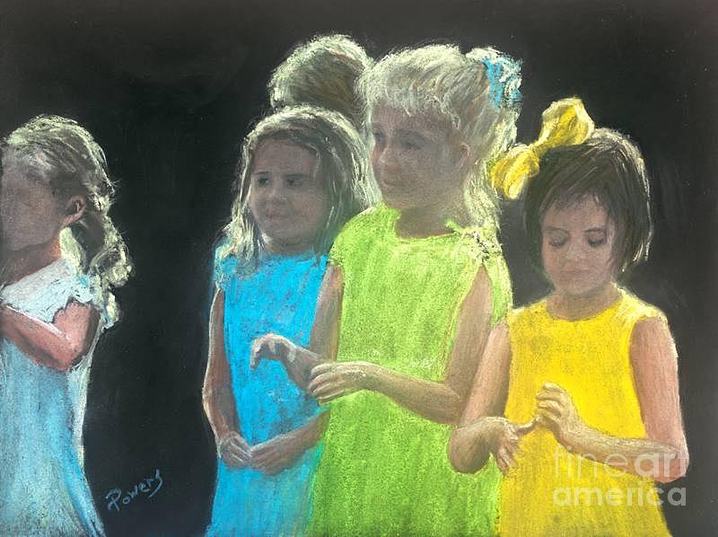 Little Girls Painting by Mary Lynne Powers