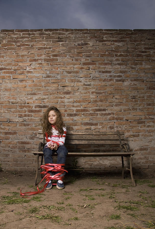 Girl Tied To Bench
