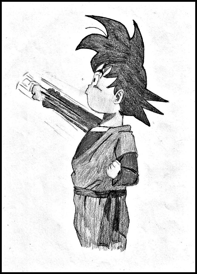 goku drawings in pencil