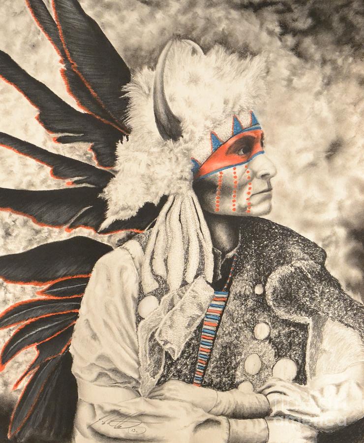 Native American Mixed Media - Little Horse Oglala sioux  by John Huntsman