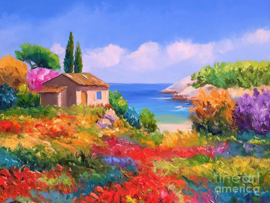 Little House By The Sea Painting by Tim Gilliland
