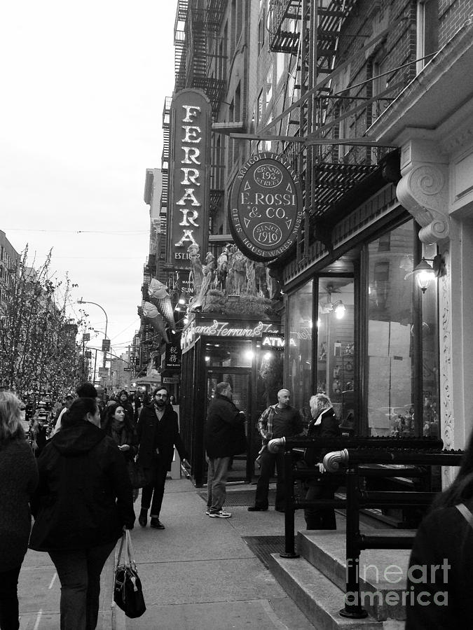 Black And White Photograph - Little Italy in Black and White by Christy Gendalia