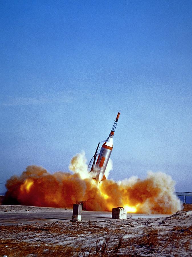 Little Joe 1b Launch Photograph by Nasa/marshall Space Flight Center