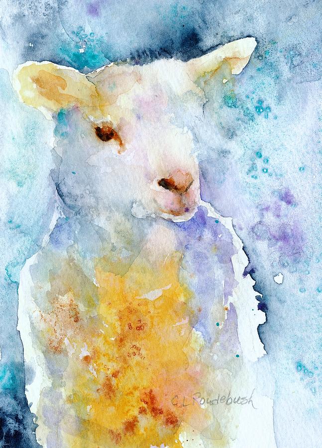 Sheep Painting - Little Lamb by Cynthia Roudebush