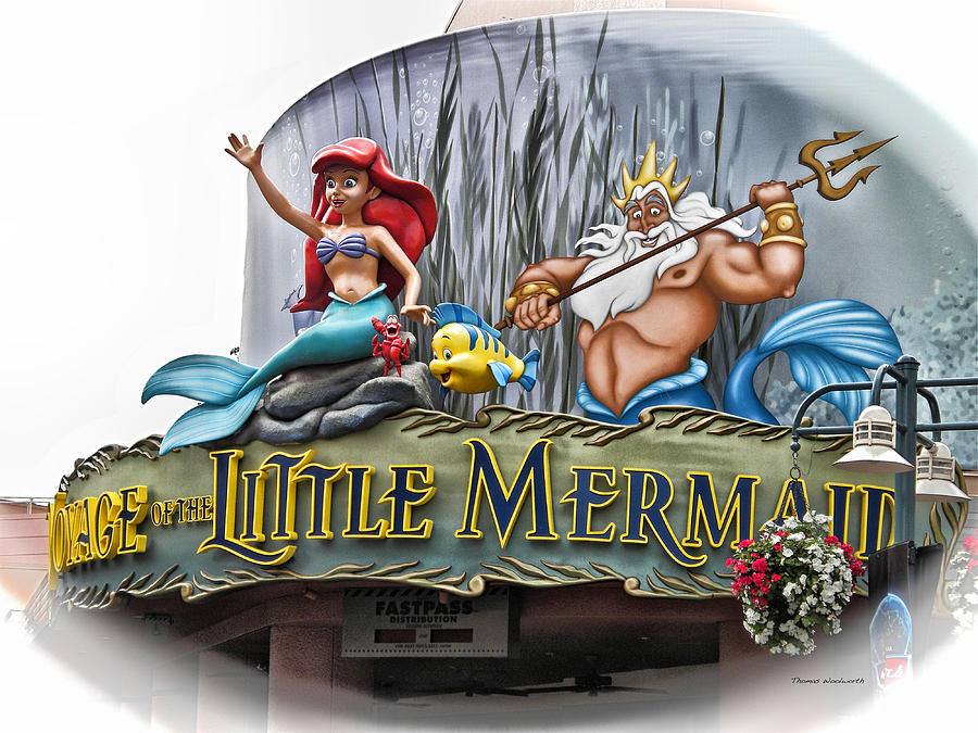 Castle Photograph - Little Mermaid Signage by Thomas Woolworth