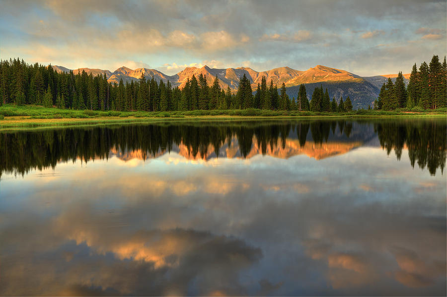 Little Molas Lake at Sunset Photograph by Alan Vance Ley