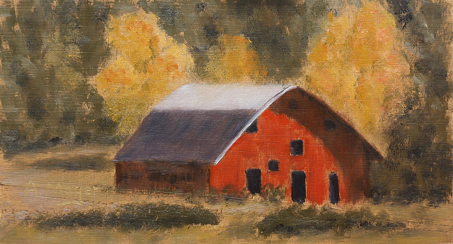 Little Old Hay Barn Painting by Alan Mager