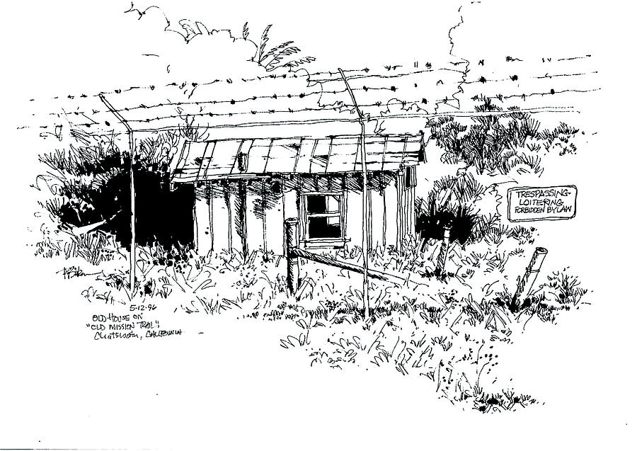 Little Old House Drawing by Robert Birkenes