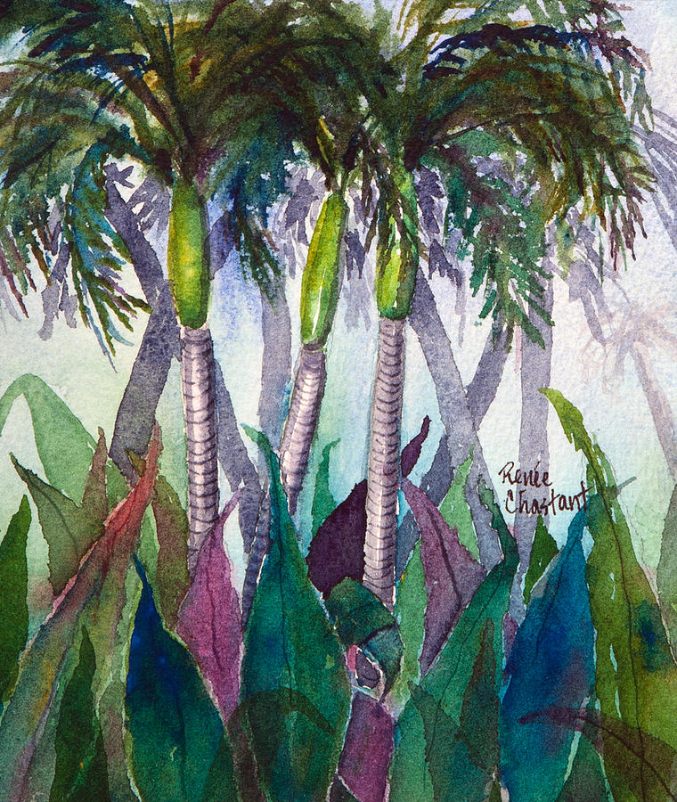 Palm Painting - Little Palms by Renee Chastant