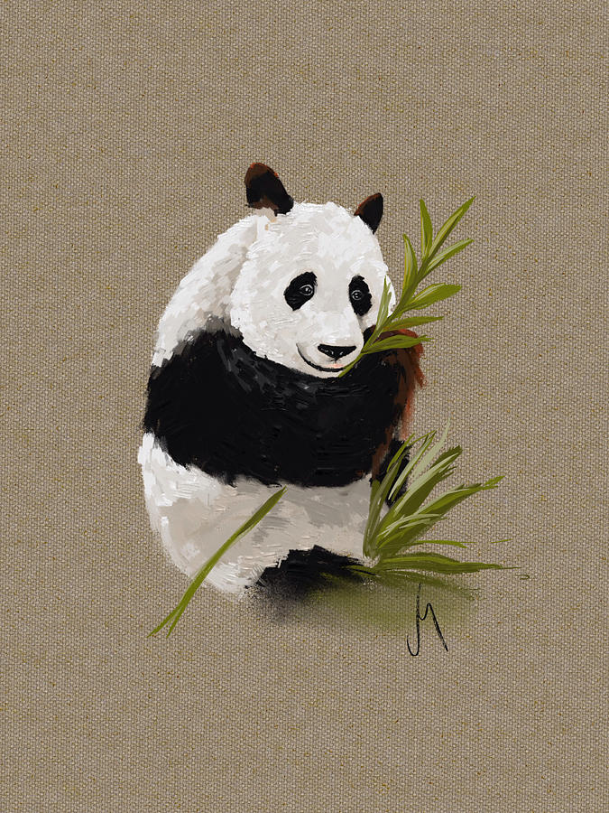 Little panda Painting by Veronica Minozzi