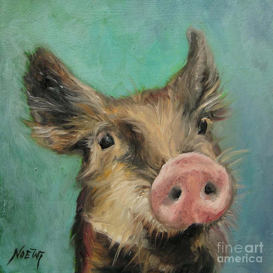 Little Piglet Painting by Jindra Noewi