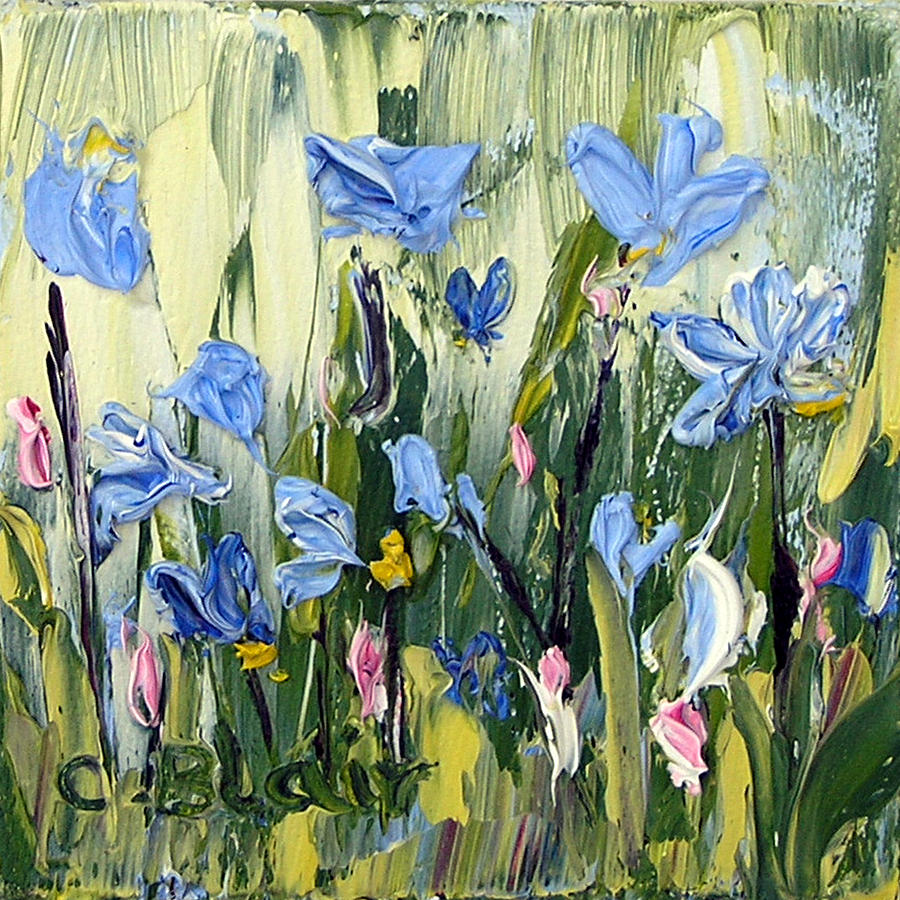 Little Pinks and Blues Painting by Cynthia Blair