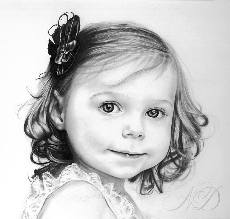 Little Princess Drawing by Natasha Denger