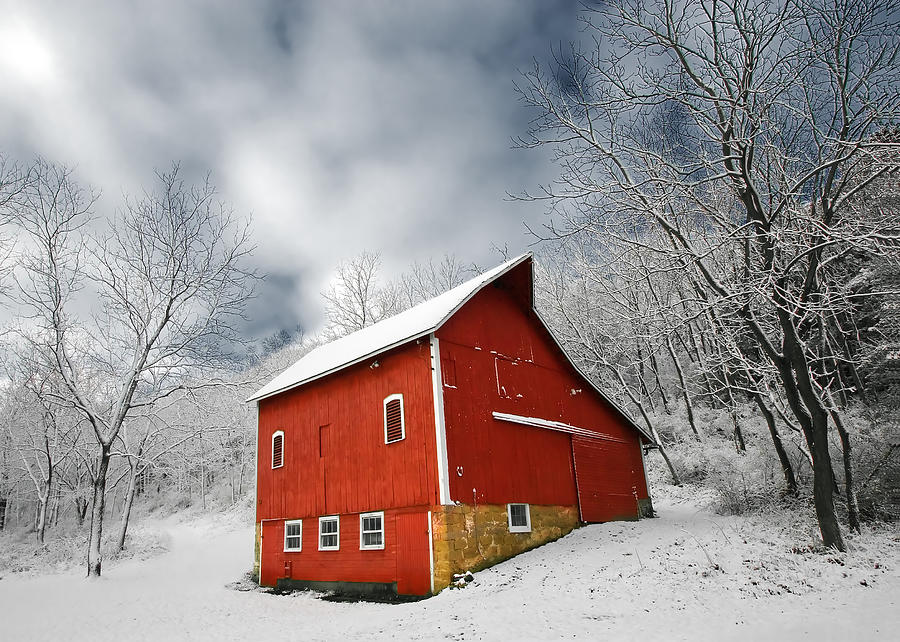 Little Red Barn Photograph by Todd Klassy