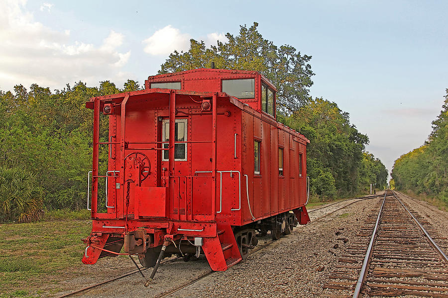 Little Red Caboose 2 Photograph by HH Photography of Florida