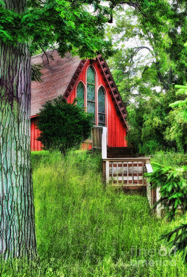 Little Red Church on The Hill Photograph by Clare VanderVeen