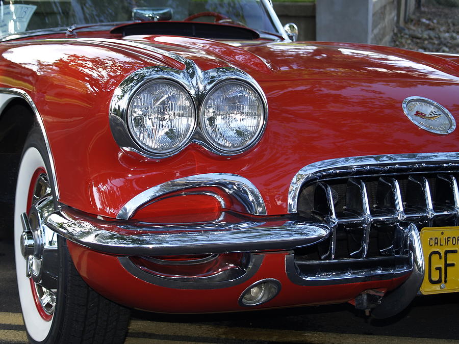 Car Photograph - Little Red Corvette by Bill Gallagher