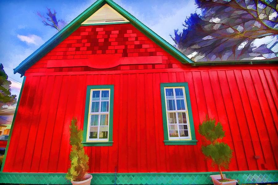Little Red House Digital Art by Audreen Gieger