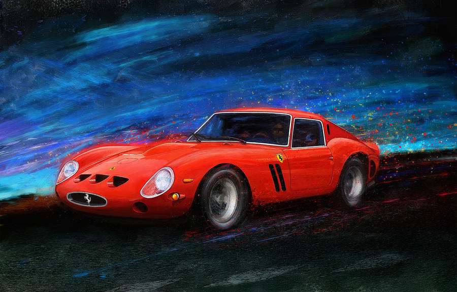 Ferrari Digital Art - Little Red In The Hood by Alan Greene