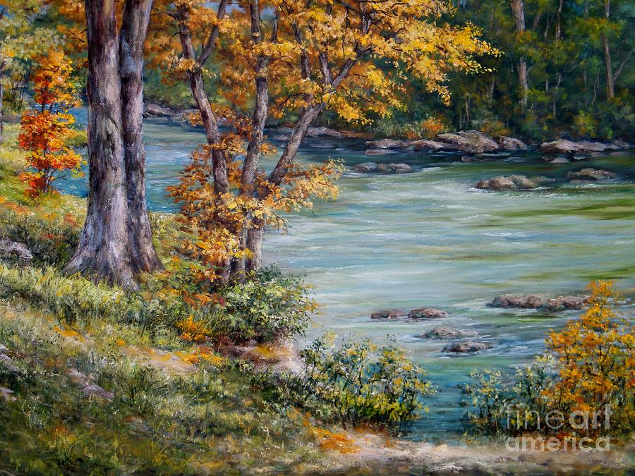 Little Red River Painting by Virginia Potter