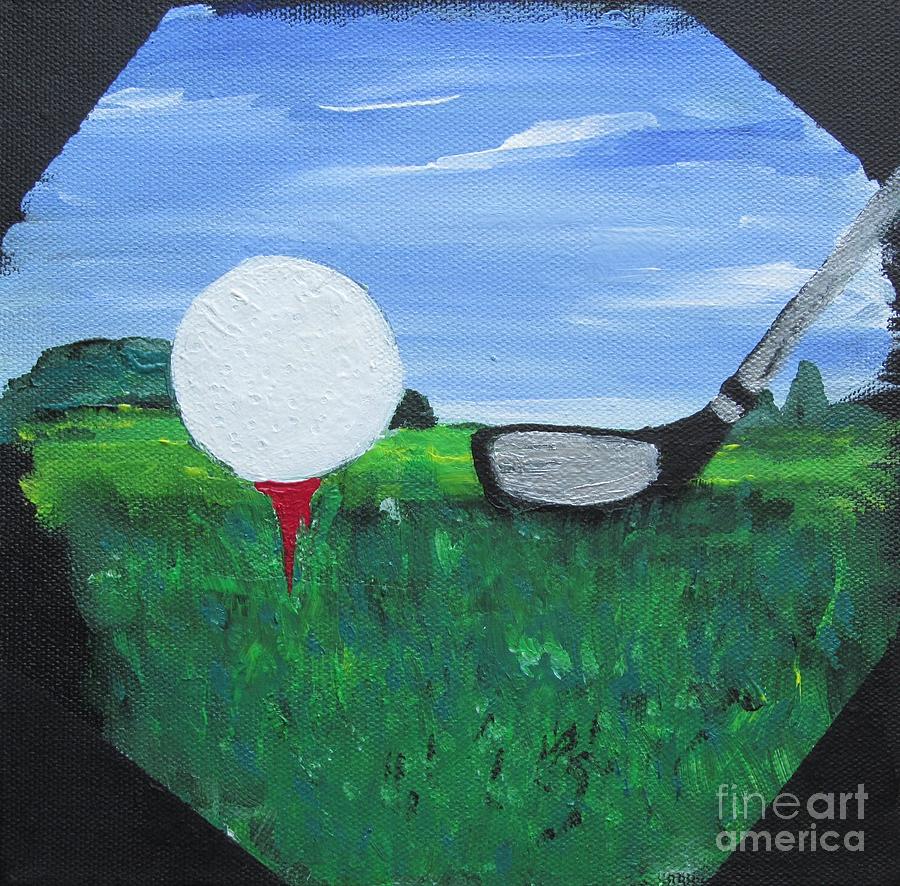 Little Red Tee Painting by Susan Voidets