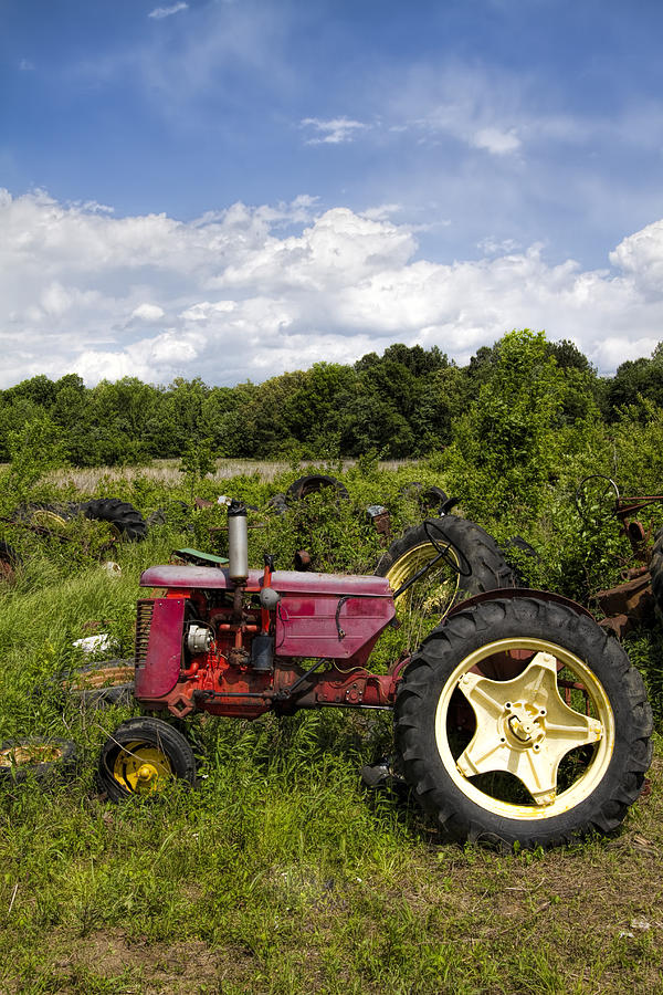 Little Red Tractor Photograph by Kathy Clark