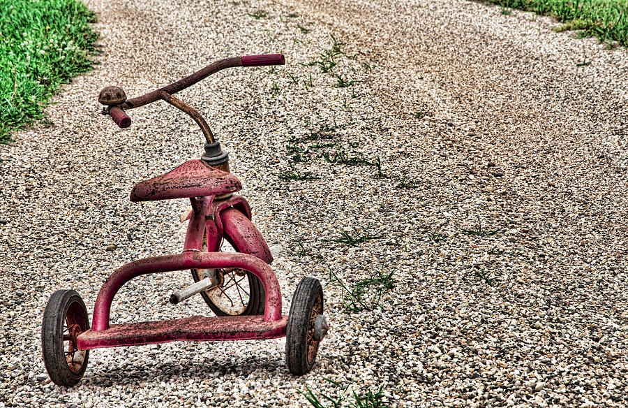 Little Red Tricycle Photograph by John Crothers