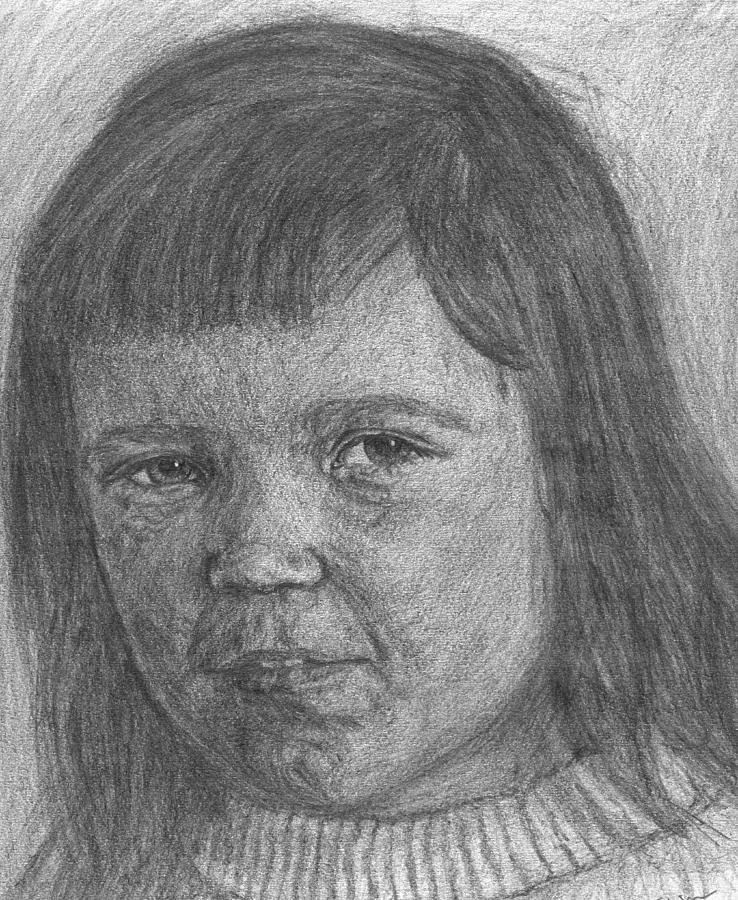 Little sister 2 Drawing by Sami Tiainen