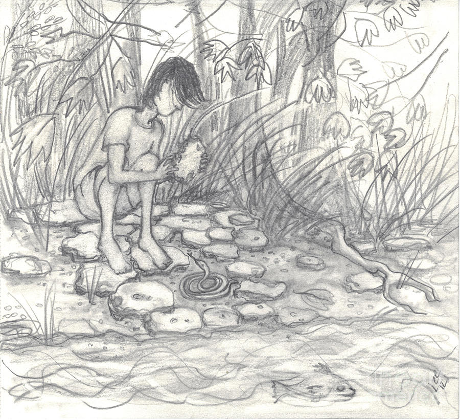 Little Snake Drawing by Leandria Goodman