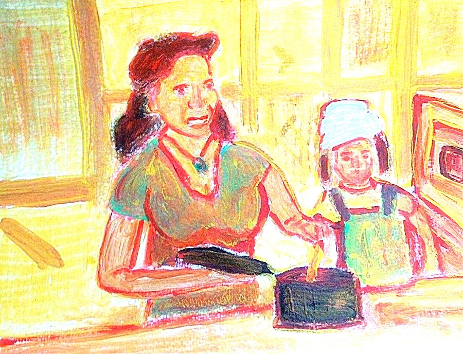 Little Sous Chef 1 Painting by Richard W Linford