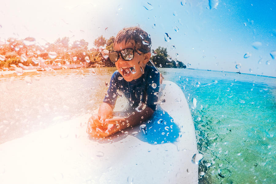 Little surfer boy Photograph by AleksandarNakic