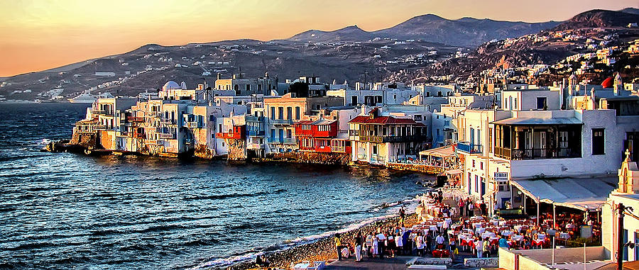 Little Venice in Mykonos Photograph by Mitchell R Grosky