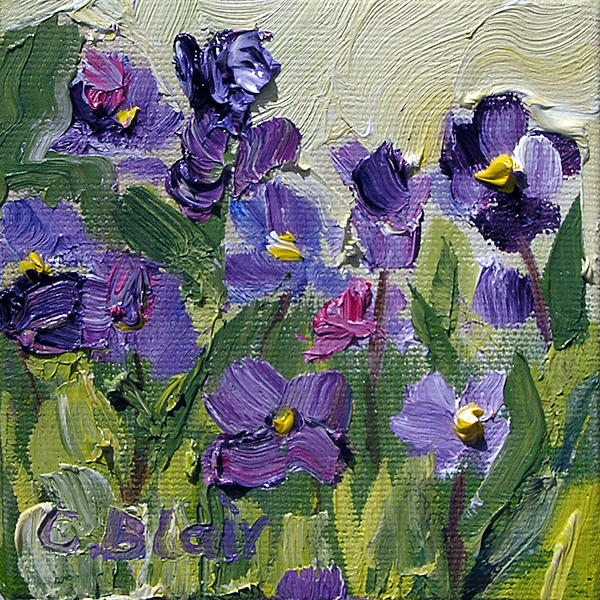 Little violets Painting by Cynthia Blair