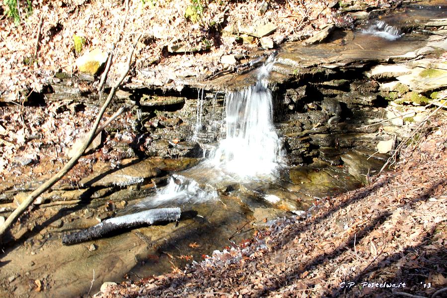 Nature Photograph - Little Waterfall by Carolyn Postelwait