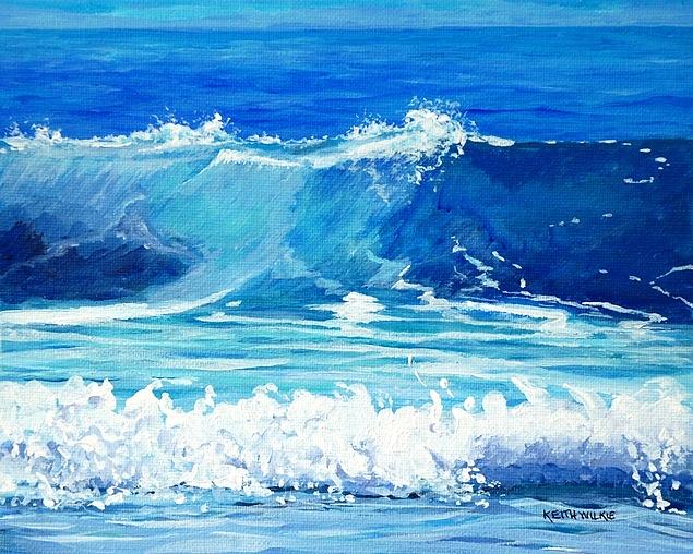 Little Wave Painting by Keith Wilkie