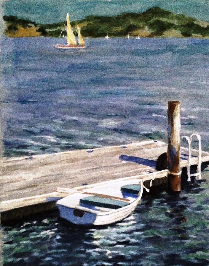 Little White Boat Painting by John West