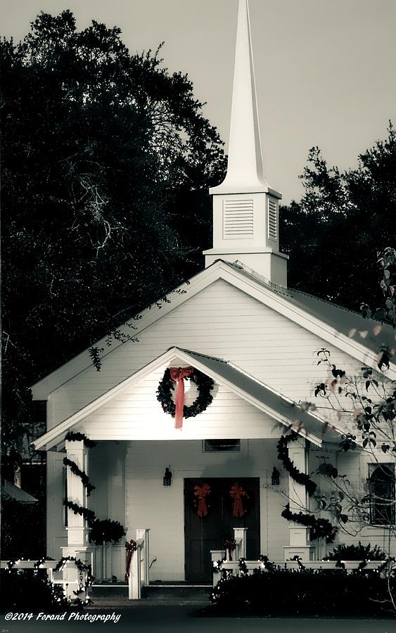 Little White Church 2 Photograph by Debra Forand