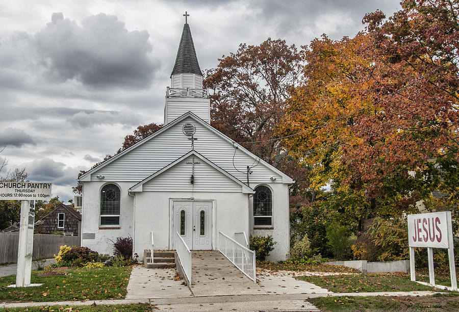 Little White Church Photograph by Cathy Kovarik